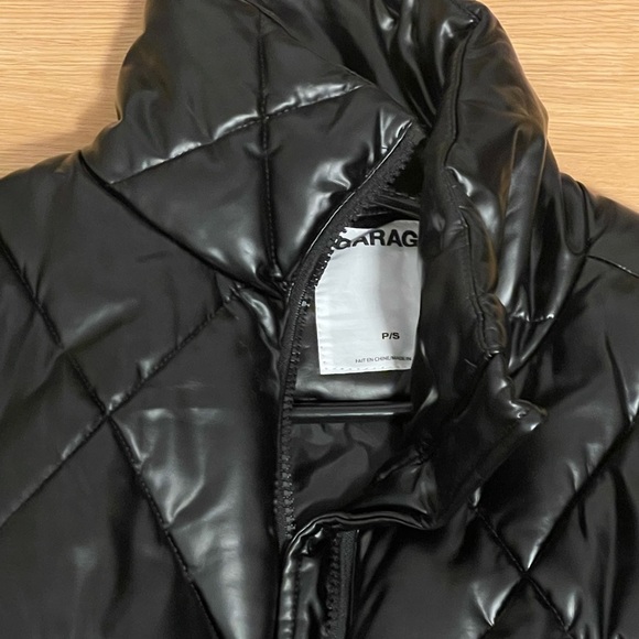 Garage Faux Leather Quilted Puffer Jacket - Picture 7 of 8